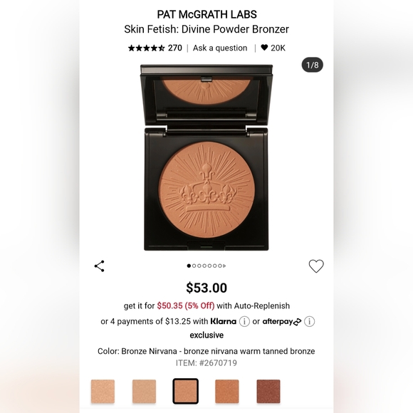 PAT McGRATH LABS Skin Fetish: Divine Powder Bronzer in Bronze Nirvana - Picture 2 of 16